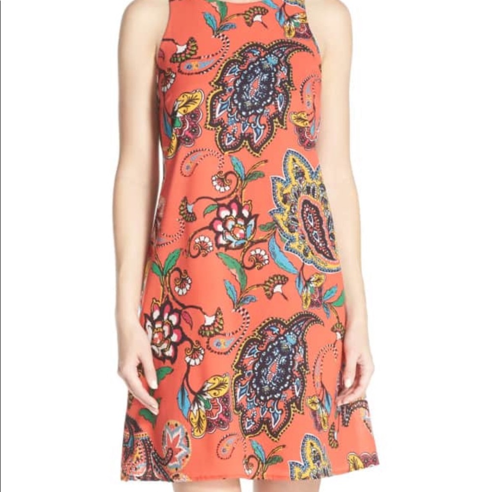 KUT from the kloth orange paisley print dress - Picture 3 of 8